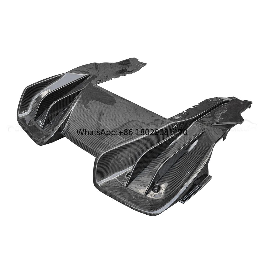 Carbon Fiber Rear Bumper Lip Fins Spoiler Rocker Winglet Splitter For  Mclaren MP4-12C modified 650S Diffuser Auto Tuning