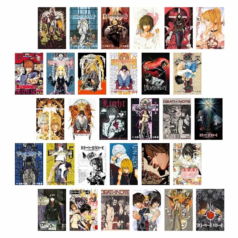 10/30PCS Anime DEATH NOTE Wall Collage Kit Pictures Cartoon Character Posters Home Decor Aesthetic Dorm Bedroom Decoration Mural