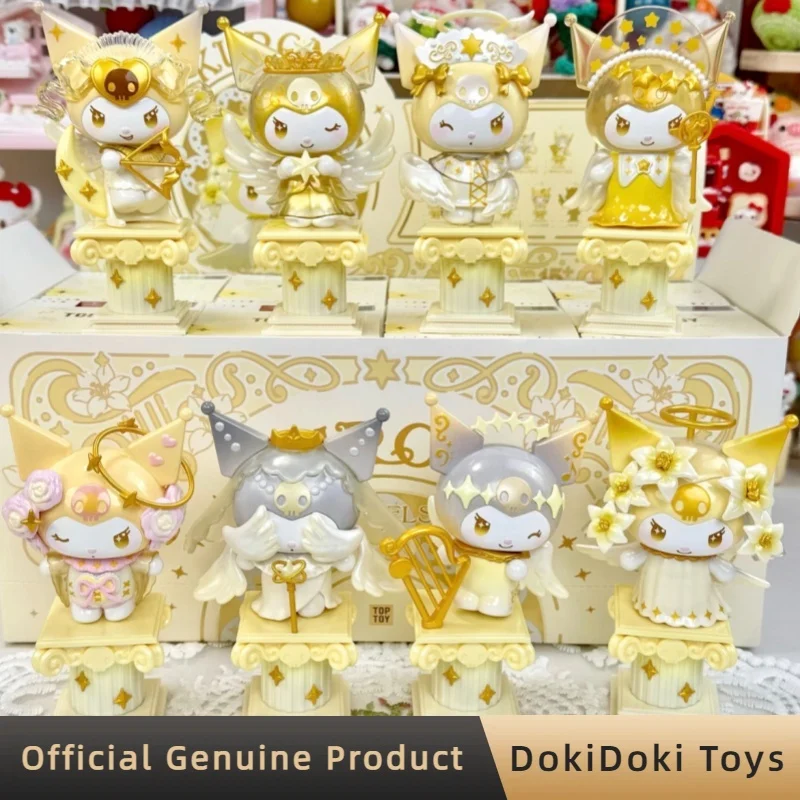 

Genuine Sanrio Kuromi Angels Series Figurine Blind Box Kawaii Ornament Collectible Doll Mystery Box Valentine Day Gift For Girls