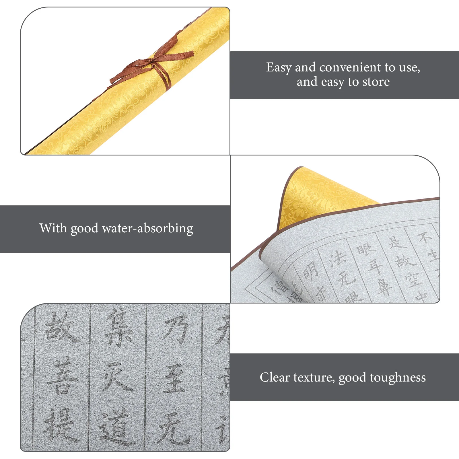 Fountain Pens Writing Brush Calligraphy Water Cloth for Reusable Chinese Set Yellow Practice Beginner
