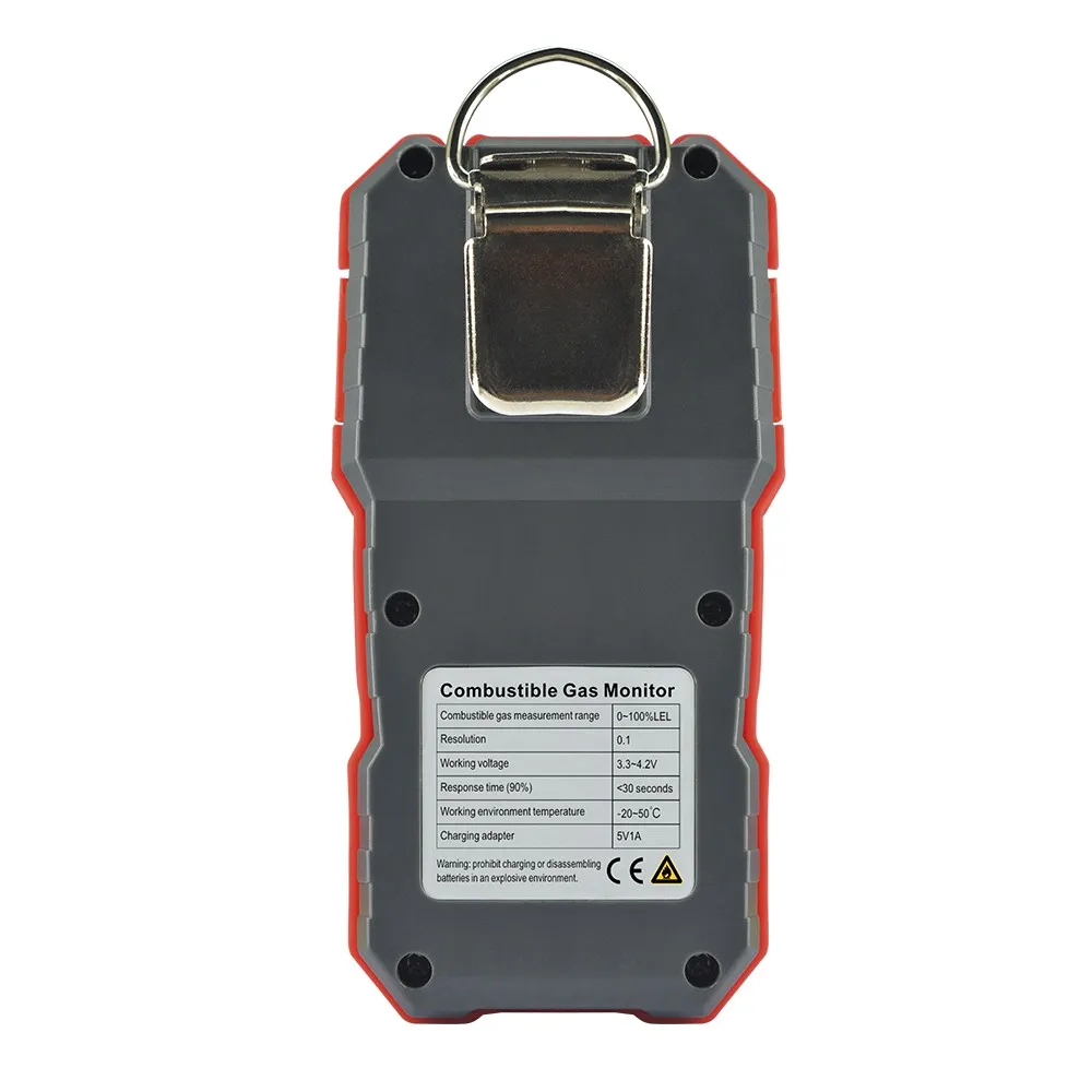 UpgradeHigh Precision Combustible Gas Meter Professional Portable Combustible Gas Detector with 120000 Data Logging LCD Display