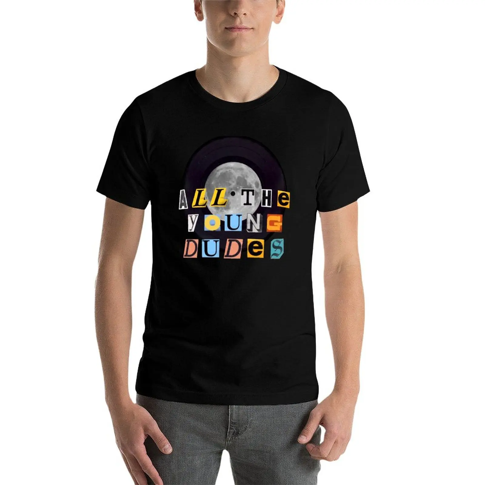 All The Young Dudes - Simplified Print T-Shirt Odor Resistant Short Sleeve Top view 4