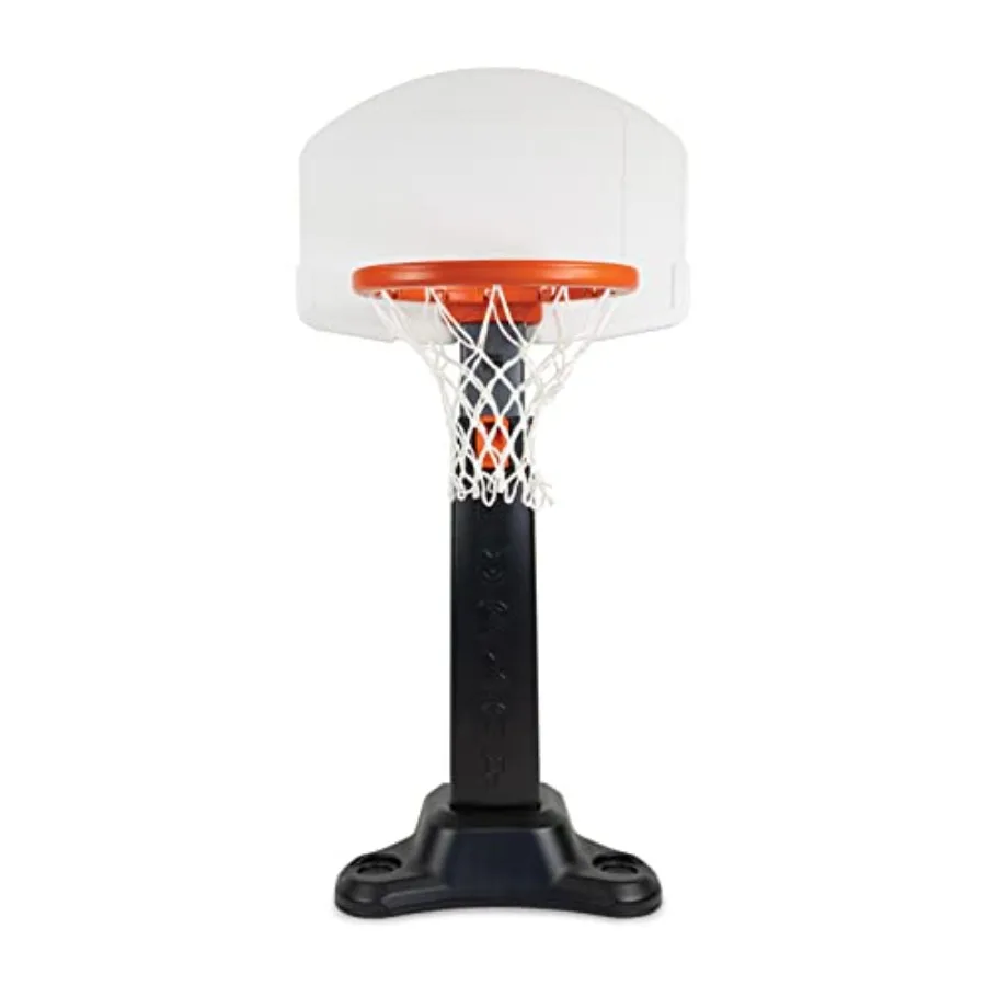 

Rookie Small Basketball Set - Adjustable for indoor play, durable plastic, vibrant red and blue, height-adjustable hoop with st