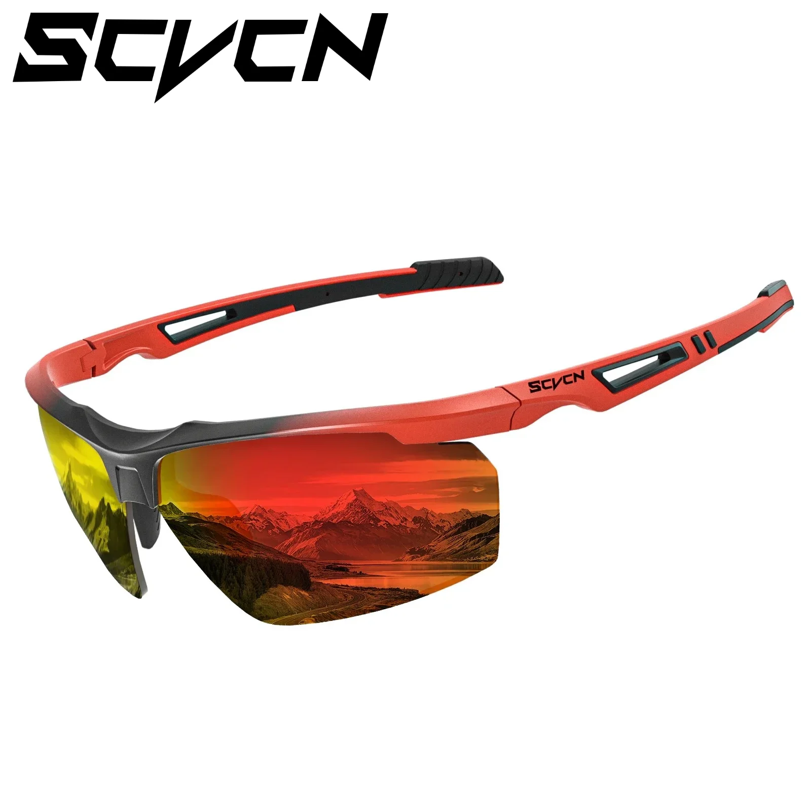 

SCVCN модные велосипедные солнцезащитные очки поляризационные очки для мужчин UV400 уличные велосипедные очки MTB спортивные очки беговые велосипедные очки