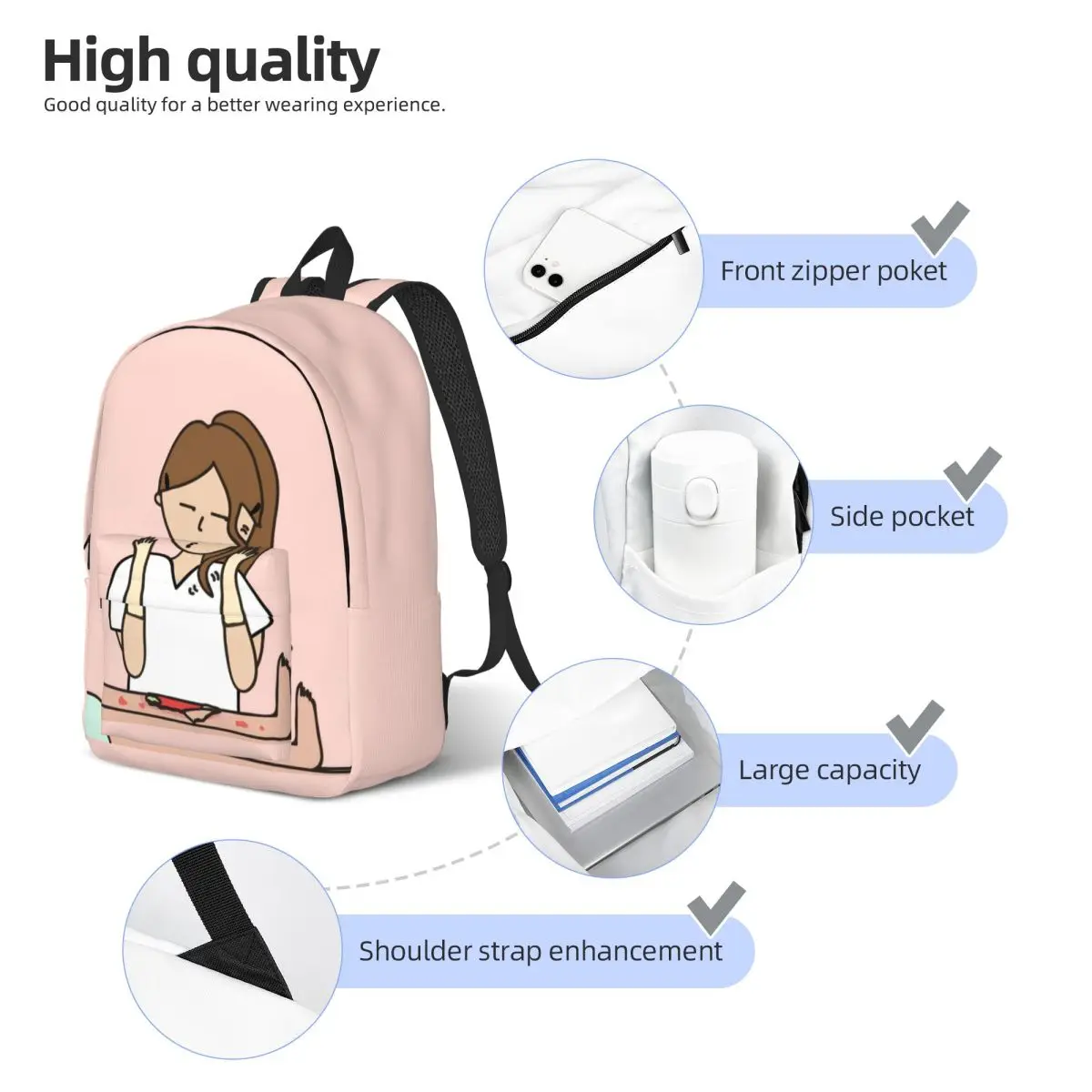 Campus Doctors And Nurses Sturdy Shoulder Dual-Use Enfermera En Apuros Rucksack Female Rucksack For Gifts