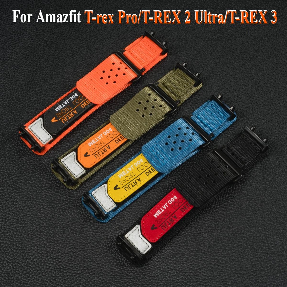 Nylon Strap for Huami Amazfit T-rex3 2/2 Ultra Bracelet for Amazfit T-rex Pro Tyrannosaurus Bands Replacement Wristband Correa