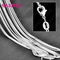 10PCS Wholesale Pure 925 Sterling Silver Charm Link Chain Necklace Jewelry with Strong Smooth Lobster Clasps 16-30 Inches - Image 3