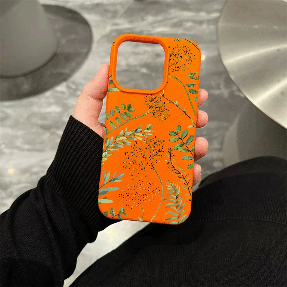 Fernblätter-Handyhülle für iPhone 17 16 15 14 13 12 11 Pro Max 16 15 14 Plus 17 16 15 14 13 12 11 Pro 17Air Silikon-Matt-Cover – Detail 6