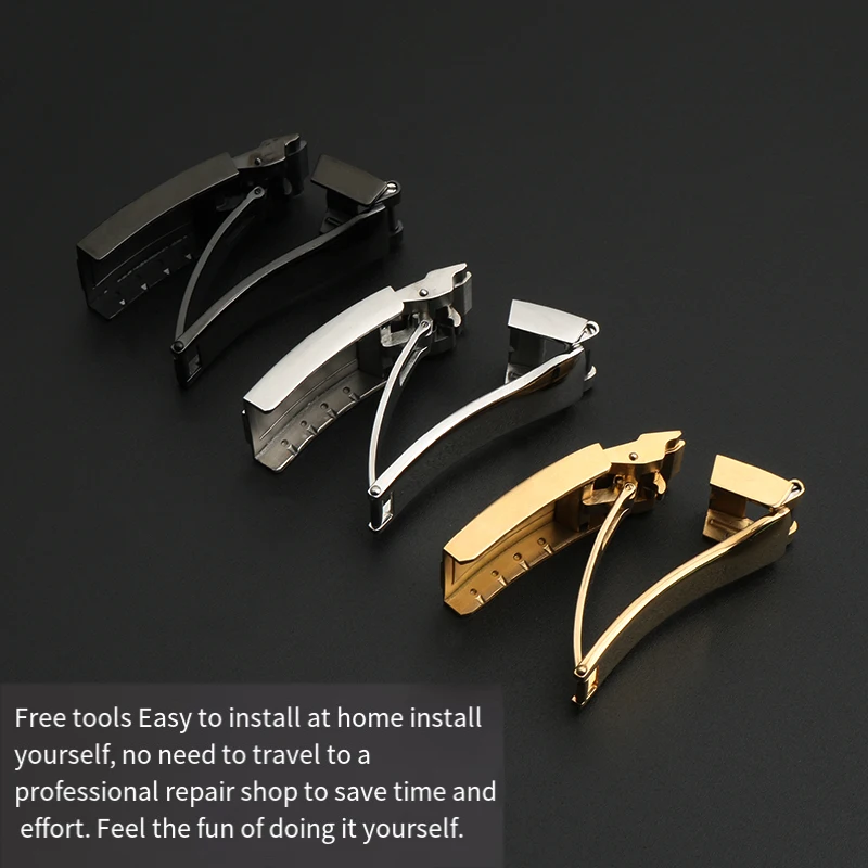 Hebilla plegable de 16mm para reloj Rolex, hebilla Daytona Datejust Water Ghost Yacht Submariner, cierre plegable de acero inoxidable para hombres y mujeres