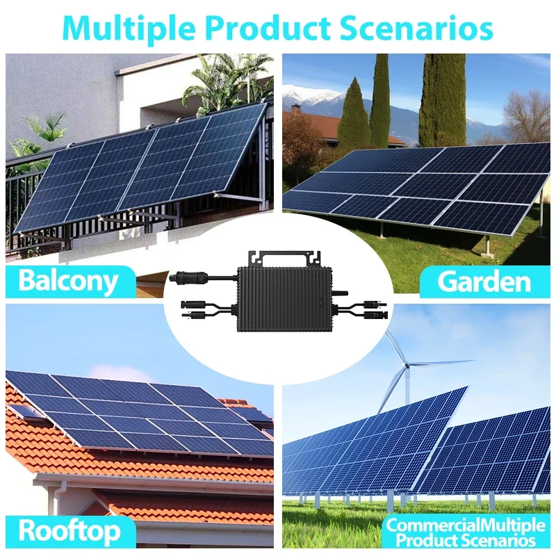 Sukflow Micro Inverter 1000W 230V 96% Efficiency Compact Size Solar Energy Conversion Micro Solar Grid Tie Inverter With WIFI