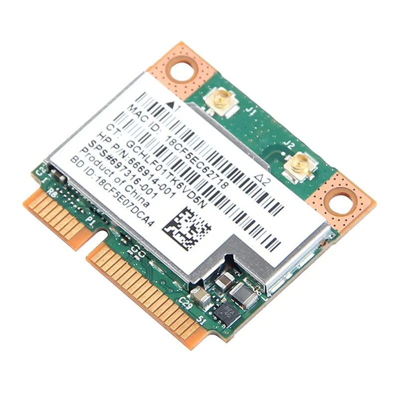 ABJG-BCM943228HMB WiFi Card Network Card Dual Band 300Mbps Bluetooth4.0 802.11A/B/G Mini PCI-E Laptop