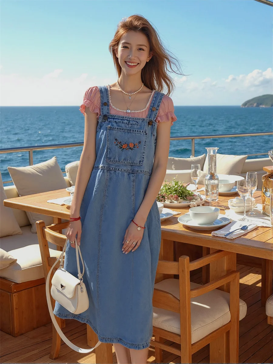 Vestido de mujer azul holgado corte Casual Oficina señora abertura lateral abertura alta dividida recorte agujeros huecos Sexy caliente