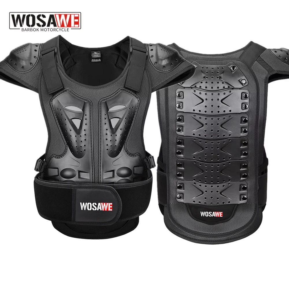 

WOSAWE Back Protector Motorcycle Armor Adult Spine Chest Body Protection Skateboard MTB Motocross Racing Top Armor Vest Jacket