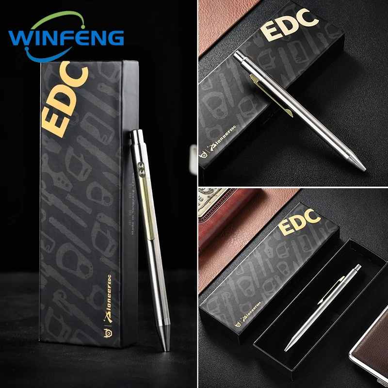 عالية الجودة TC4 التيتانيوم القلم الأعمال توقيع قلم حبر جاف الدفاع عن النفس قلم تخطيطي مدرسة مكتب القرطاسية #2