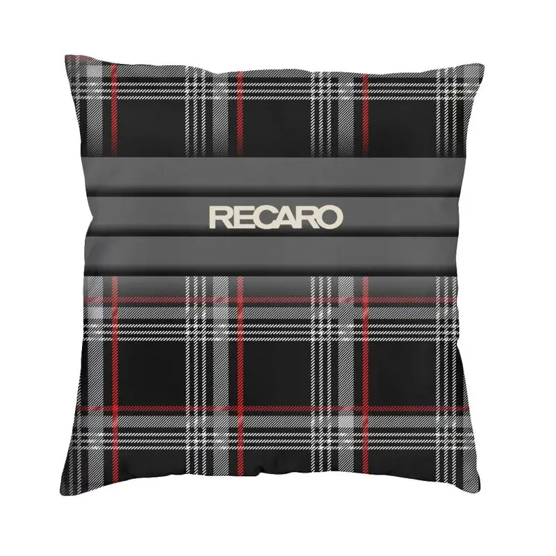 Tartan Plaid Recaros Cushion Cover Double Side 3D Printing Floor Pillow Case for Sofa Cool Pillowcase Home Decorative