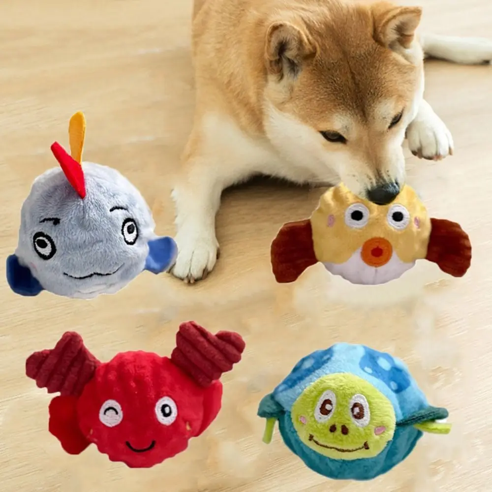 

Animal Designs Pet Plush Sound Balls Bite Resistant Molar Ball Dog Chew Toys Teasing and Relieving Consuming Physical Energy