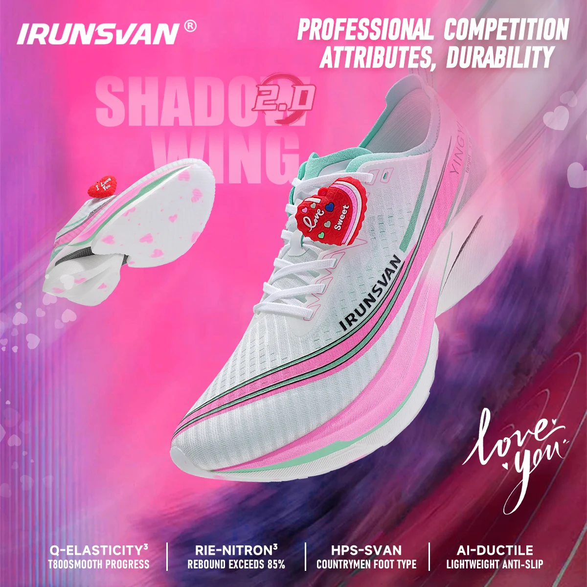 

IRUNSVAN Carbon Plate Running Shoes – Lightweight, Breathable, 75% Energy Rebound for Marathon, Road Racing & Training