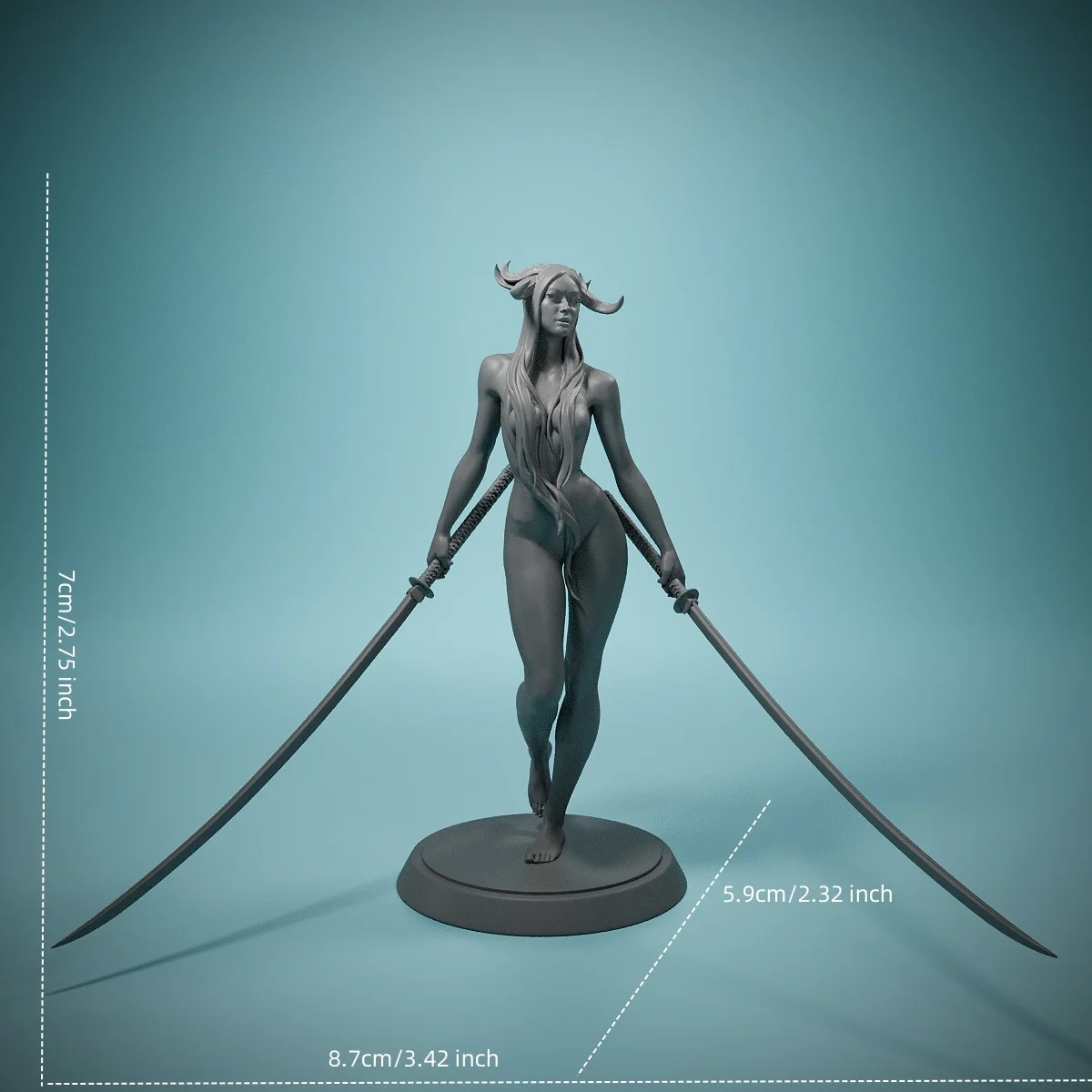 Succubus_Sexy_Wingless-3D Harz Miniaturen-Tabletop Gaming Schach Miniaturen-ideal für taktische Gaming Rollenspiele-Geschenk für Jungen