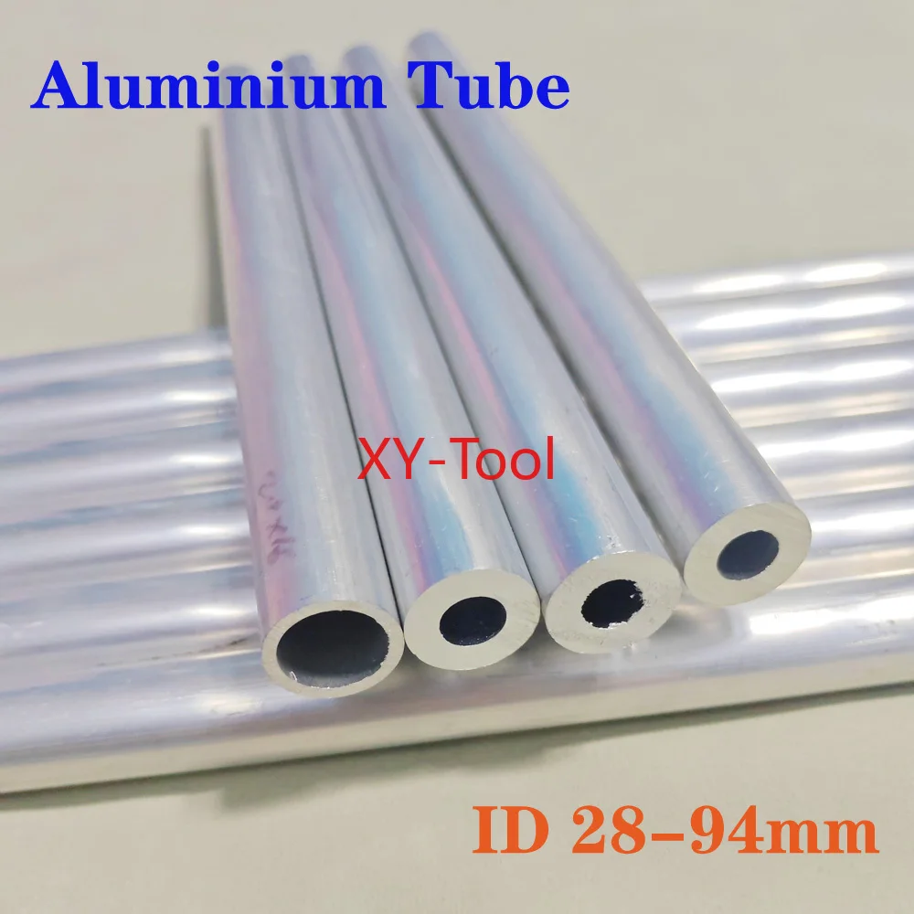 Length 300mm 6063 Aluminium Tube ID28-94mm Round  Aluminum Pipe Straight Large Outer Diameter Tubing DIY Models Crafts Making