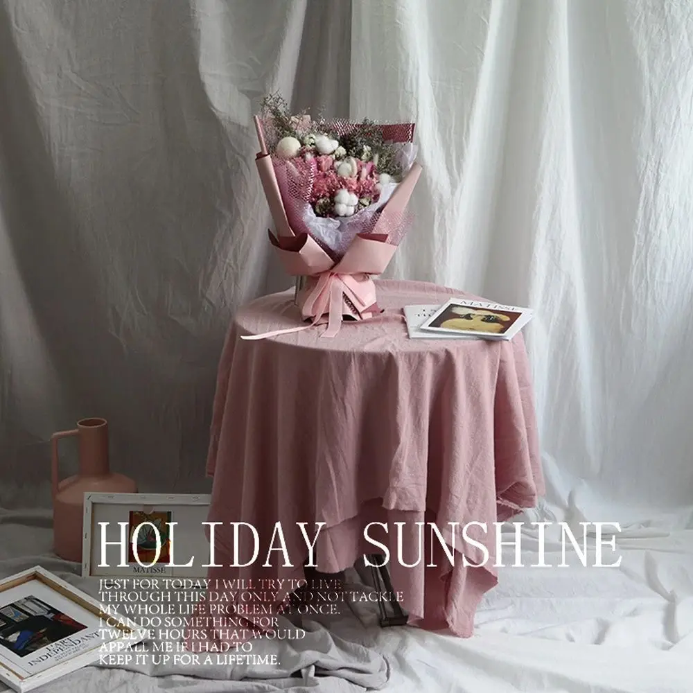 Gray Background Decoration Tablecloths Props White Cloth Backgrounds Backdrop Cotton Cloth Backdrop Cloth Photography Backdrops