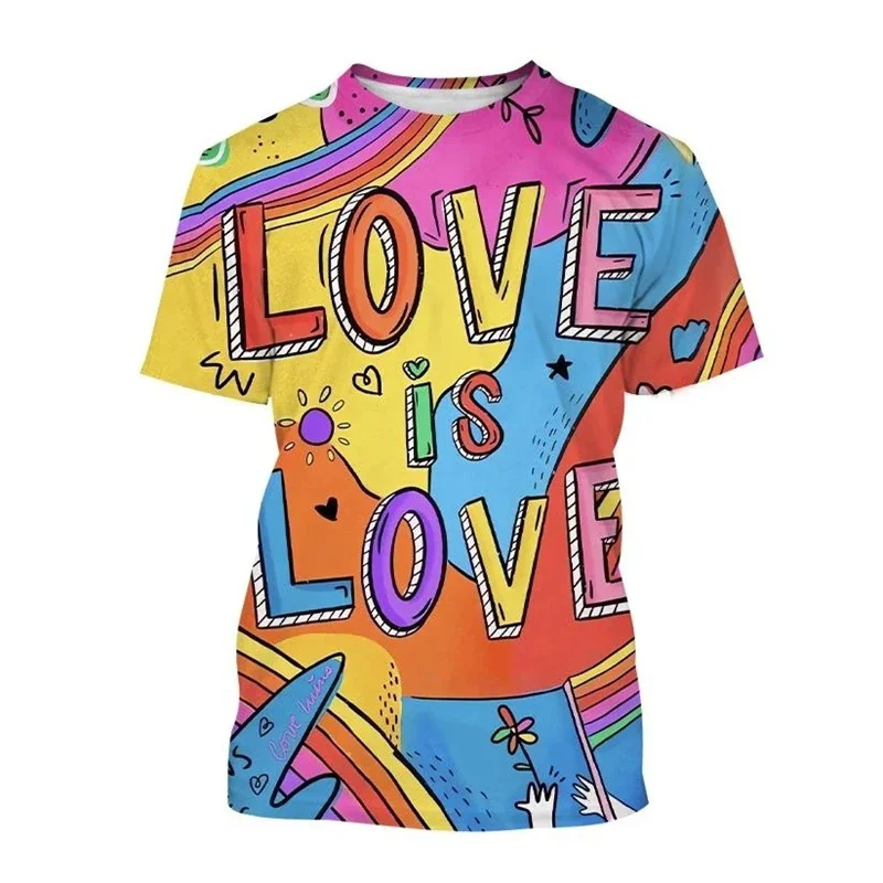 3D Print Happy Pride Day T Shirt For Men Clothes Fashion Sports Cp Graphic TShirts Harajuku Y2k Women T-Shirt Funny Boy Tops
