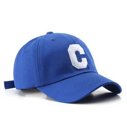 Baseball Cap Men Women Mesh Baseball Snapback Cap Outdoor Baseball Hat for Adults Retro Big C Letter Embroidered Cap