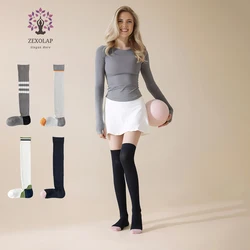 ZEXOLAP Women's High Elasticity Over-the-Knee Athletic Socks for Yoga, Running & Fitness - Non-Slip Long Socks with Breathable C