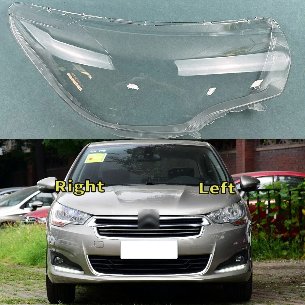 

For Citroen C4L 2013 2014 2015 Headlight Cover Headlamp Shell Mask Transparent Lampshdade Lens Plexiglass Auto Replacement Parts