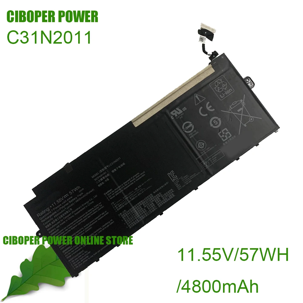 

Laptop Battery C31N2011 0B200-03860000 11.55V/57Wh For Chromebook Flip CM5 CM5500FDA CX5500FEA Series Notebook