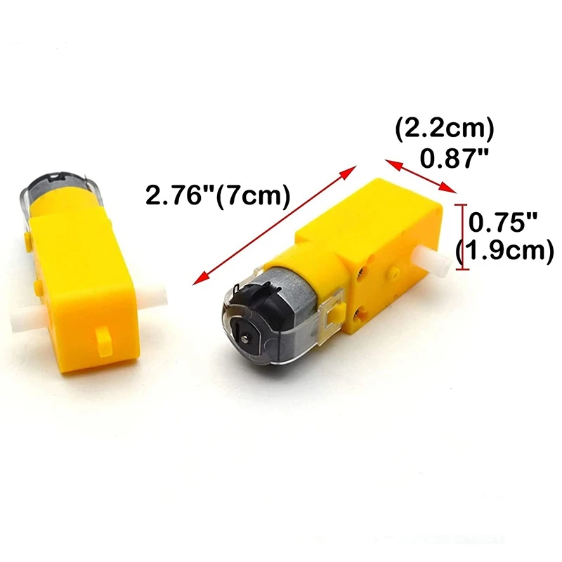 飛行機のおもちゃ,ロボット本体,四輪駆動玩具車用のDCギアモーター,二重軸,1:48, DC3V-6V, 8個