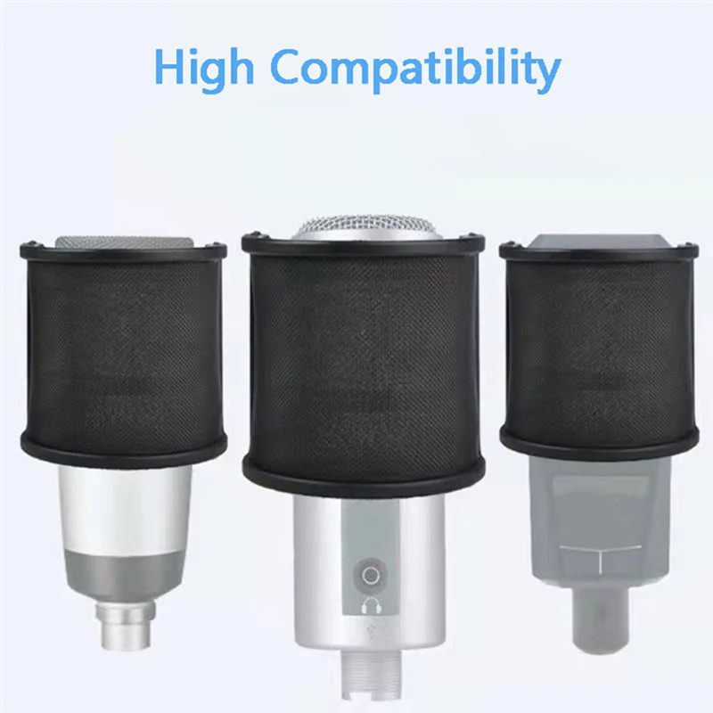 Condenser Microphone Blowout Screen U-Shaped Windscreen Cover Shield Ideal For Streaming & Recording
