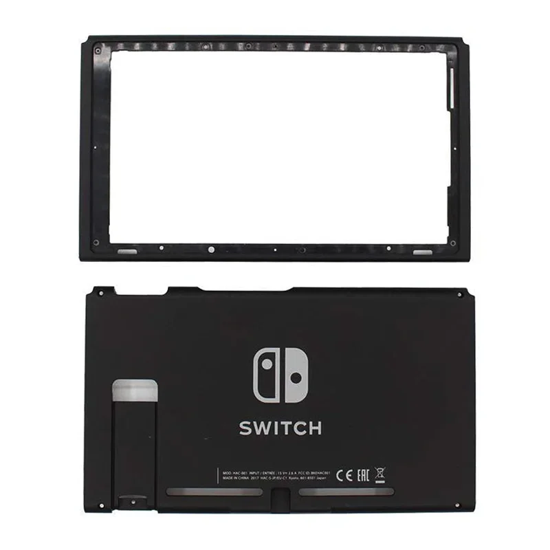 Switch Case Black Rear Back Cover  Replacement Housing Shell Case Bottom for Nintendo Switch  Accsesories Backplate with Frame