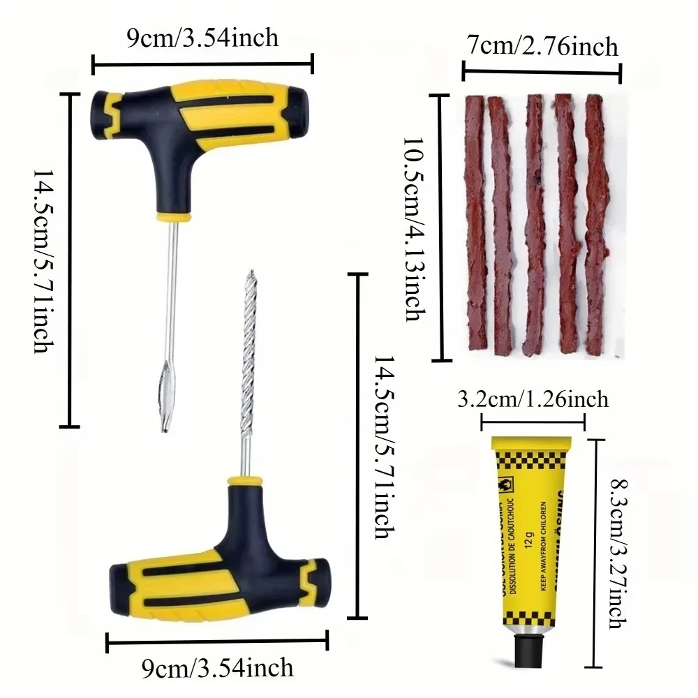 

Профессиональный набор для ремонта проколов бескамерных шин, набор инструментов для ремонта шин с высокопрочным клеем, комплексный набор для ремонта шин