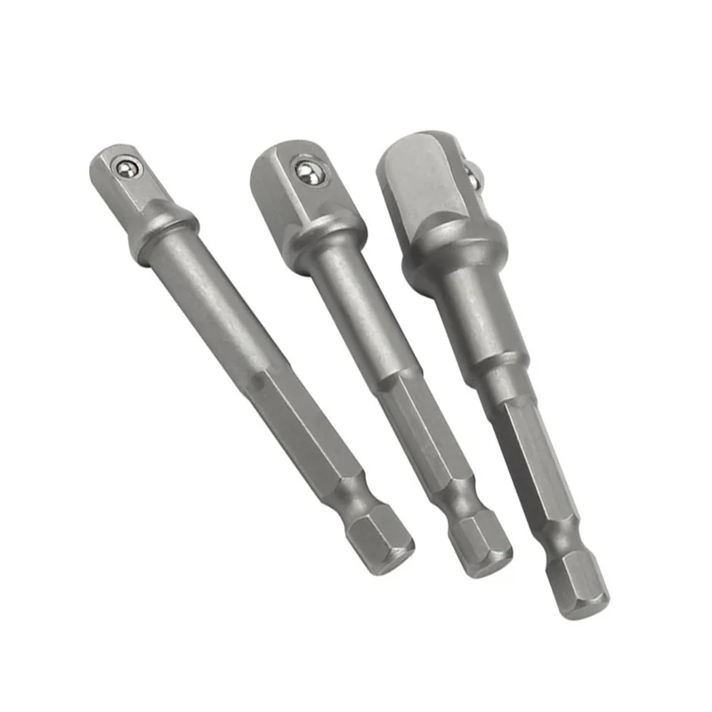 Electric sleeve transfer rod 8pc bead connector rod 1/2 3/8 1/4 hex handle air screwdriver connector rod adapter rod
