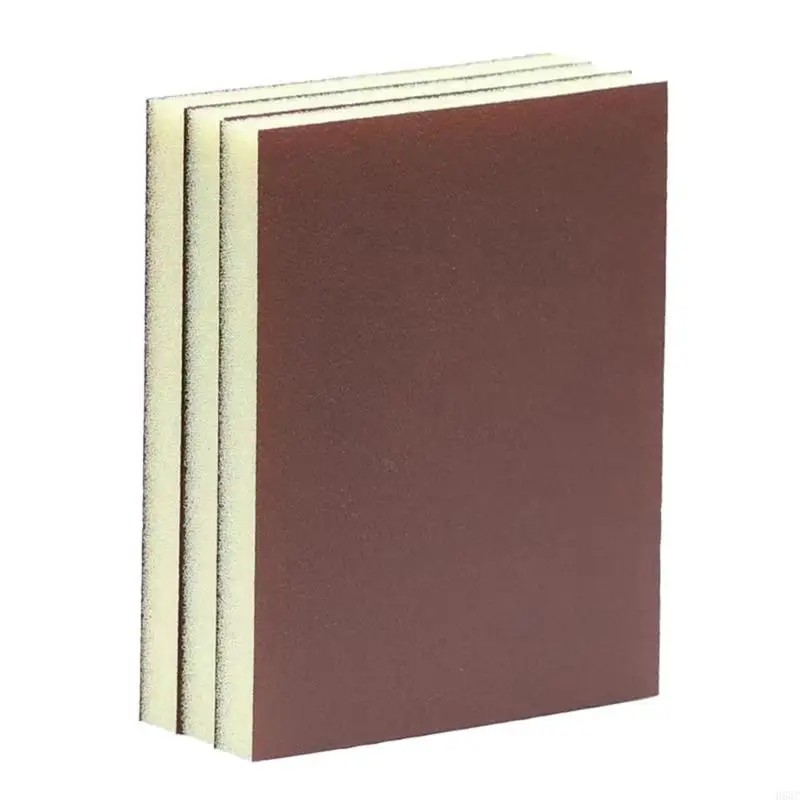 H58C Ergonomic Sanding Foam Block 2pcs, for Crafting Projects Home Improvement Tasks