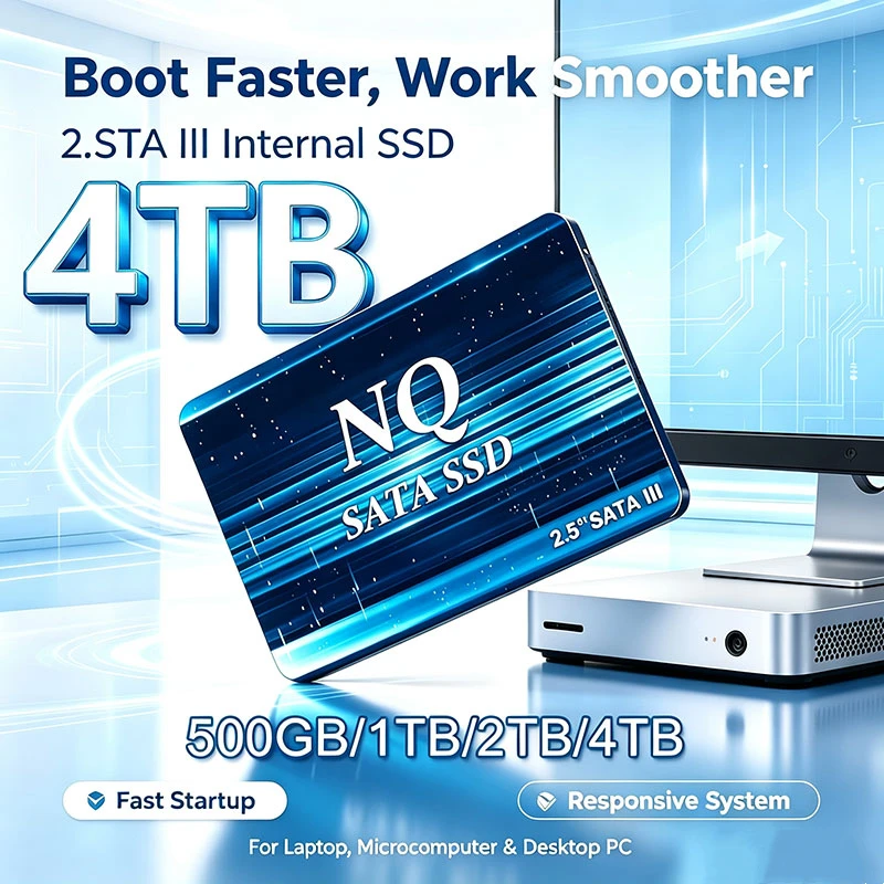 NQ 2.5" SATA3 SSD Internal SSD 500GB 1TB 2TB 4TB Hard Disk Internal Solid State Disk High Speed Hard Drive For Desktop PC Laptop
