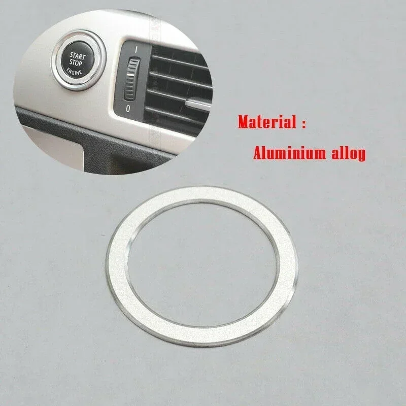 Car Switch Decoration Trim Decor Engine Silver Start/Stop Switch Trim For BMW 3 Series E90 Push Ring High Quality