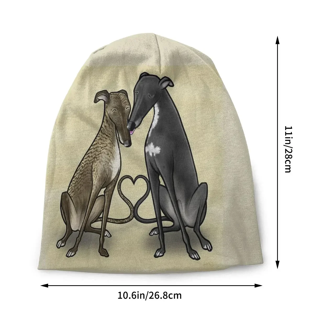 Tina Zak Forever Geryhound Greyhounds Dog Unisex Bonnet Thin Running Hats Skullies Hat Breathable Caps