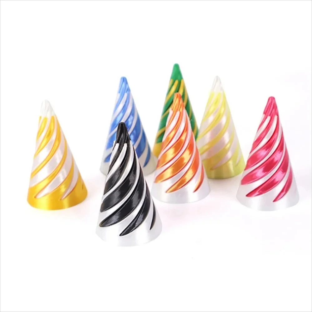 3D Printed Spiral Cone Toy Impossible Pyramid Passthrough Sculpture Pass Through Pyramid Toy Mini Vortex Thread Illusion