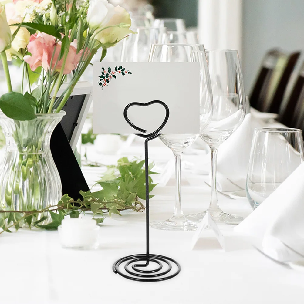 

8PCS Star Shaped Metal Card Holder Black 85mm Memo Clips Table Number Place Photo Display Compact Size Easy Use