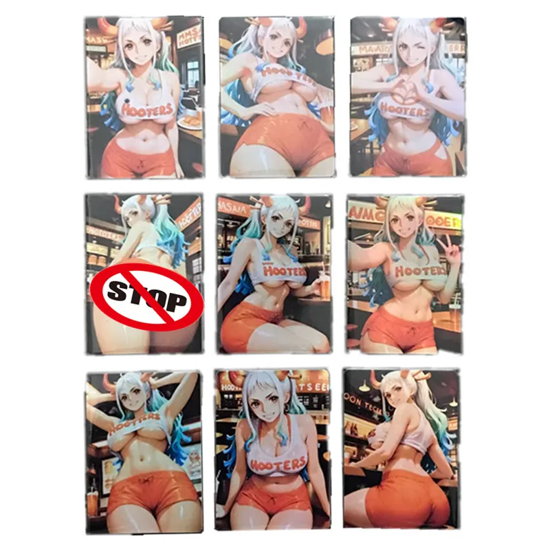 

9pcs/set Anime Card Sexy Nude One Piece Female Characters Yamato Sports Bikini ACG Game Toys Gift DIY Comic Collection Card