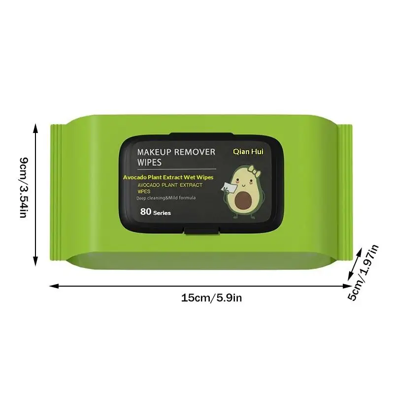 Avocado Scented Makeup Remover Wipes - Deep Cleansing Hypoallergenic Moisturizing Gentle Facial Travel-Friendly view 6