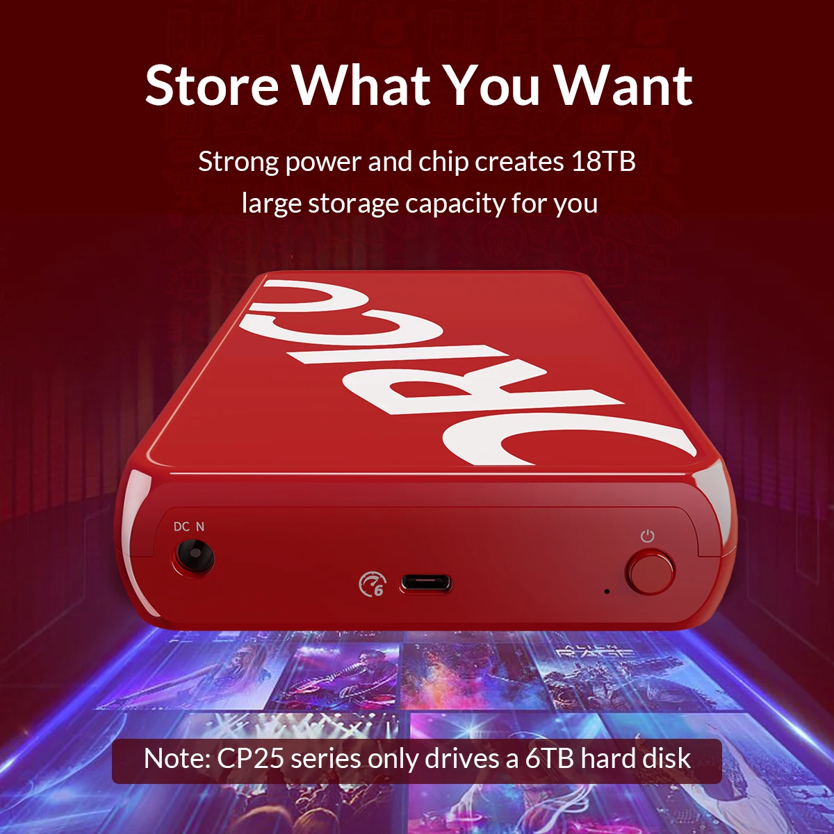 ORICO 3.5" HDD Case 6Gbps USB 3.1 Type-C To SATA 3.0 HDD Enclosure UASP Protocol Auto-Sleep Mode Supported Windows/Linux/Mac OS