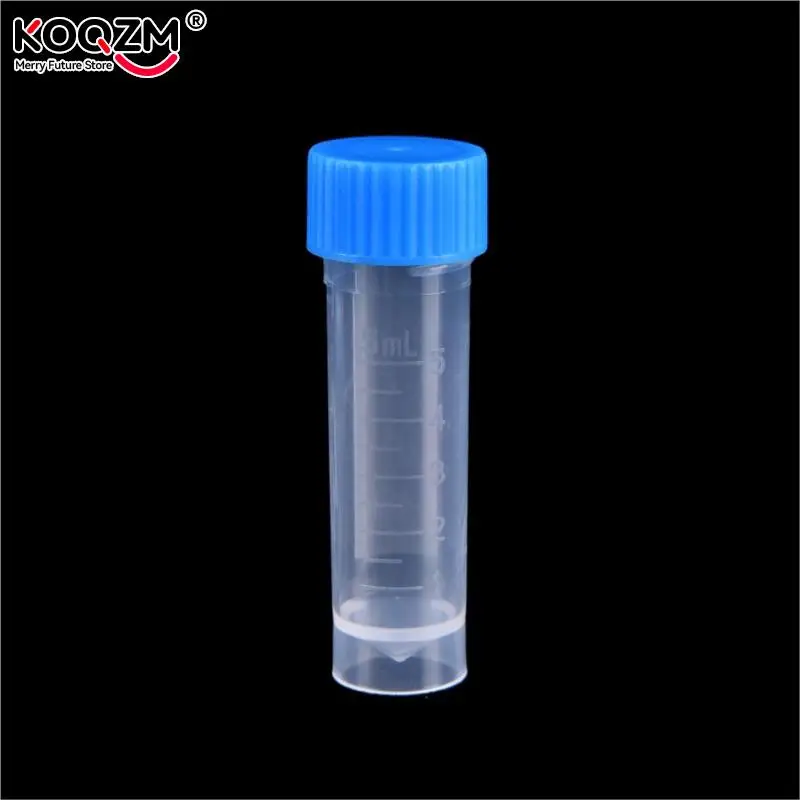 100 sztuk x 5ml chemia plastikowe probówki fiolki Seal Caps opakowanie dla Office School Chemistry Supplies