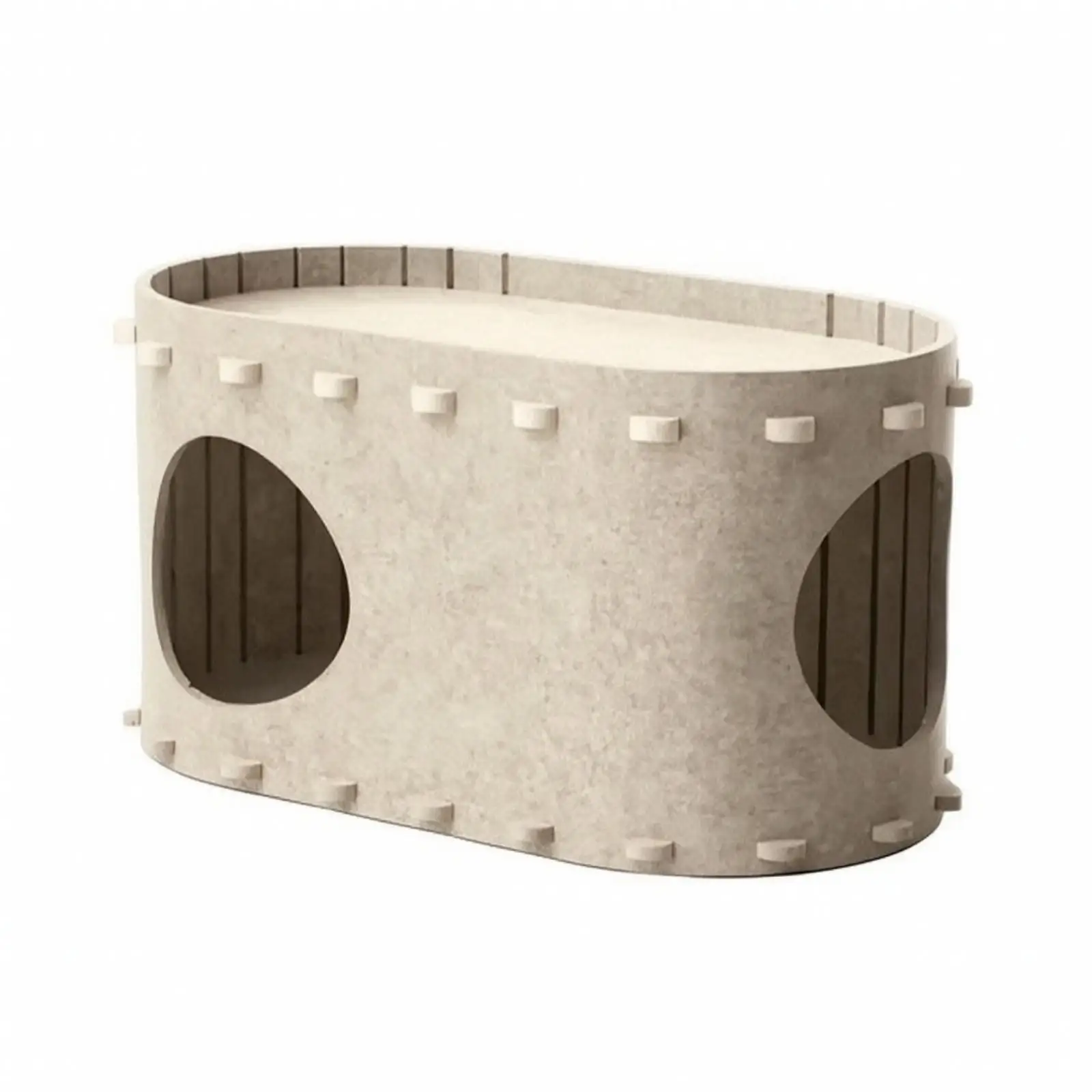Versatile Felt Cat Tunnel House for Indoor Cats Cozy Playhouse with Privacy Openings and Simple Setup