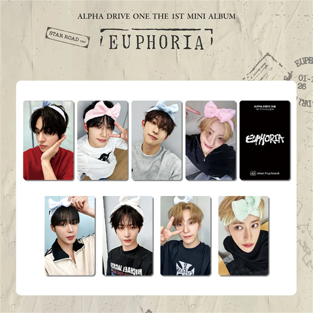 8 Stück/Set KPOP ALPHA DRIVE ONE EUPHORIA Album Fotokarten ALD1 Doppelseitige Postkarte SANGWON JUNSEO Anxin LEELEO LOMO Karten Fangeschenk