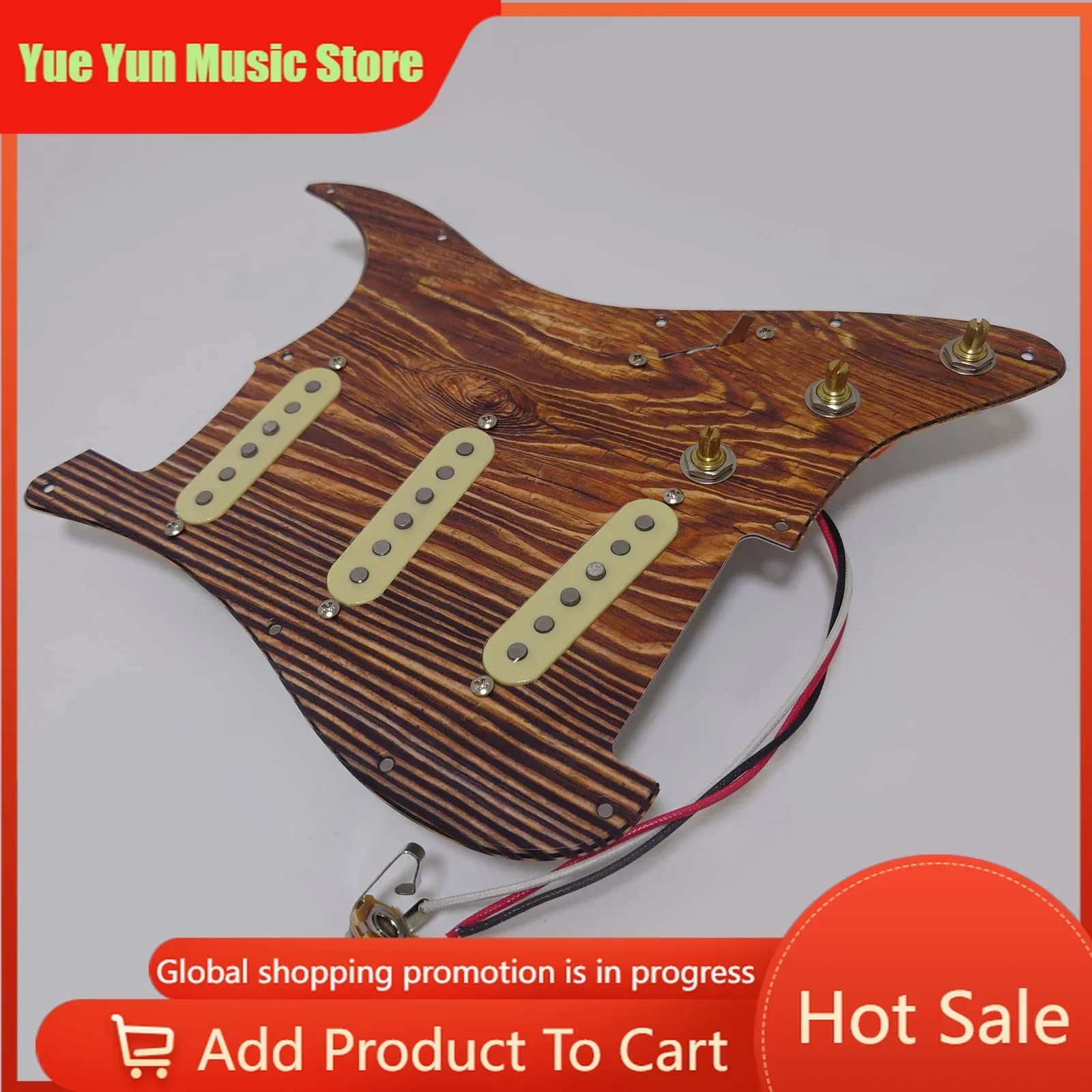 Discount Hot Sale-SSS Prewired Loaded Pickguard for ST Electric Guitars Alnico 5 Pickups Replacement Guitar Parts