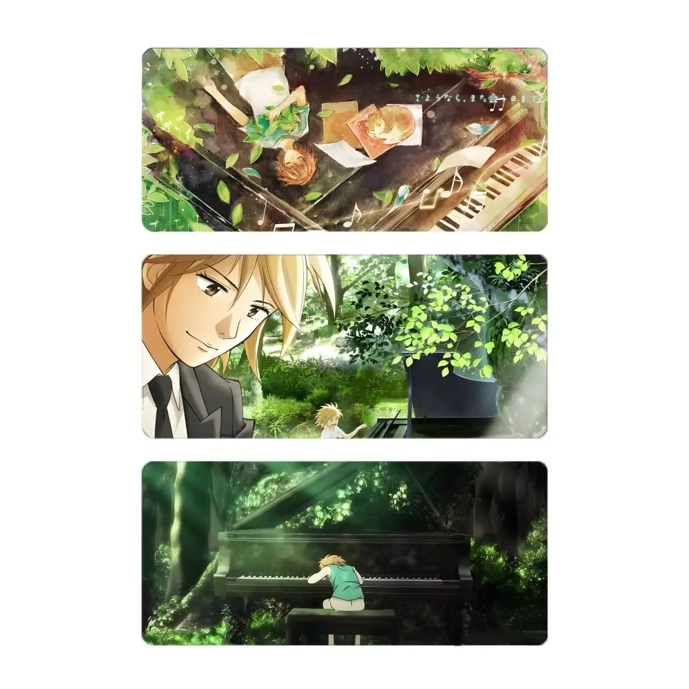 Gentle Musical Anime F-Forest of Piano Mouse Pad Large Gaming Mousepad with Stitched Edges Thickened Desk Mat PC
