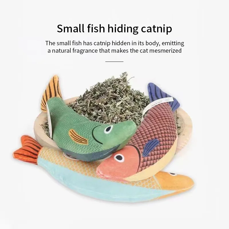 Cat Toy Catnip 3D Simulation Fish Goldfish Kitten Toys Pillowfish Interactive Sounding Cat Chew Bite Plush Toys Cat Supplies