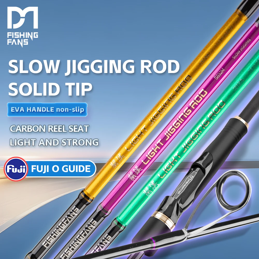 

FISHINGFANS RANCY ML M MH 6'3 Saltwater Boat Casting Rod Carbon Slow Pitch 100-300g 150-400g Solid Tip Slow Jigging Fishing Rods
